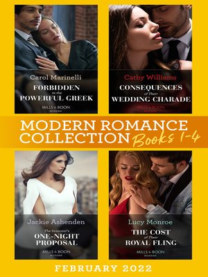 cover image of Modern Romance February 2022 Books 1-4